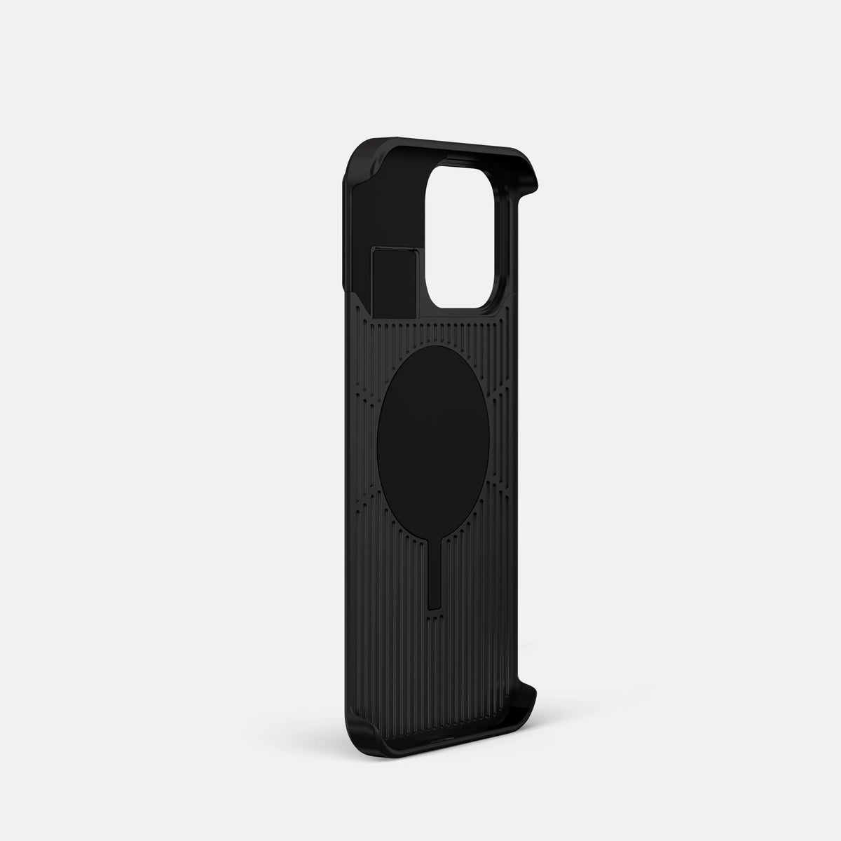 Purple iPhone 16 Pro Cyber Case In Alligator with Black Metal -4 | Purple-Black