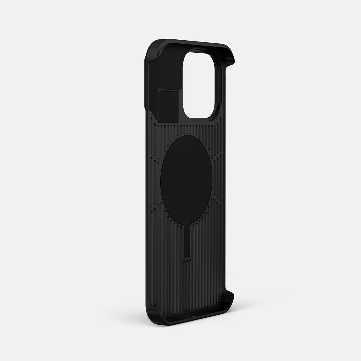 Pearlized-White iPhone 16 Pro Max Cyber Case Alligator with Black Metal -4 | Pearlized-White-Black