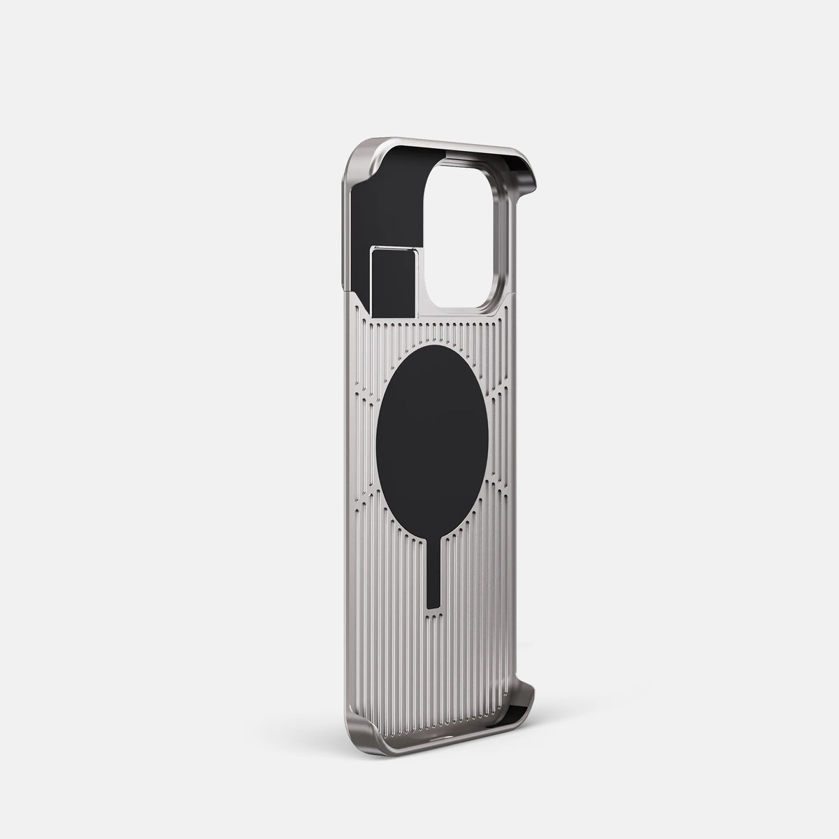 Grass-Green iPhone 16 Pro Cyber Case Epsom-Calf with Steel Metal -4 | Grass-Green-Steel