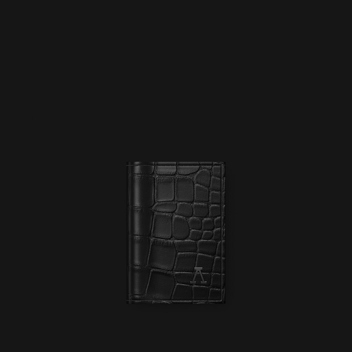 Edition-Black Tri-Fold Alligator with Black Metal -1 | Edition-Black-Black