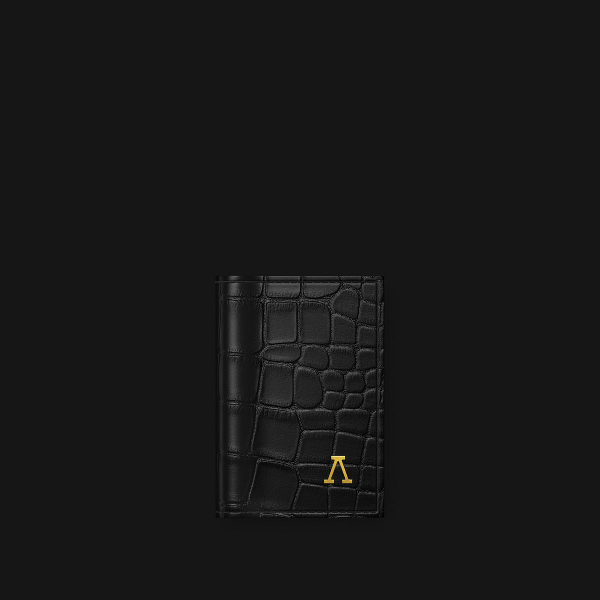 Edition-Black Tri-Fold Alligator with Gold Metal -1 | Edition-Black-Gold
