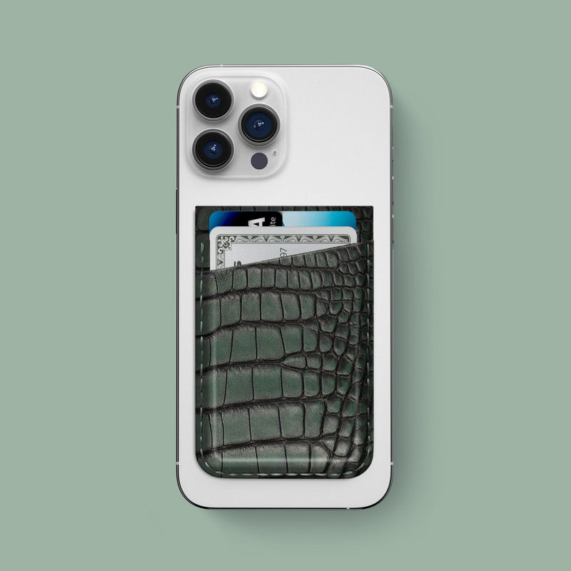 iPhone 15 Pro Max MagSafe Wallet 1/1 Titanium Alligator -1 | Titanium