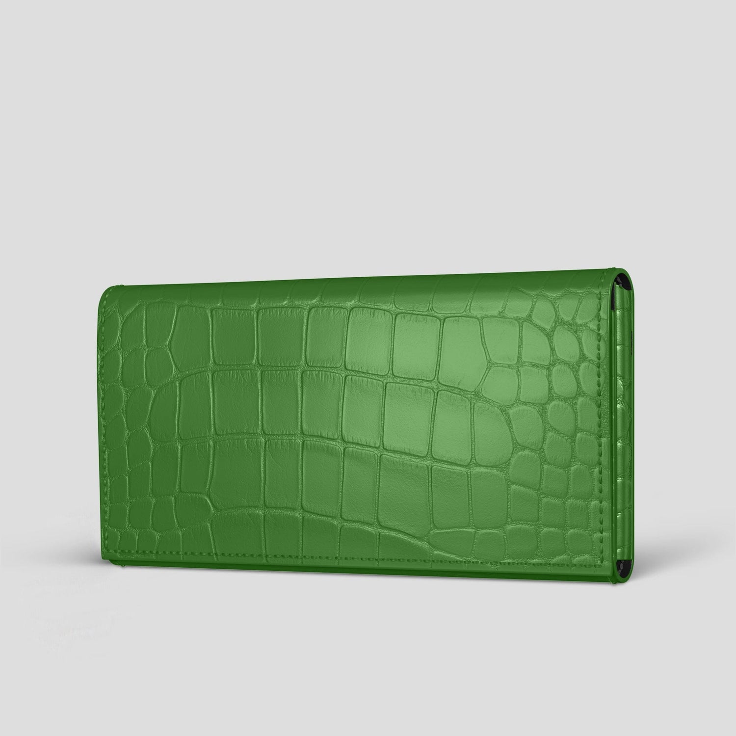 Apple-Green iPhone 15 Pro Wallet Alligator -1 | Apple-Green