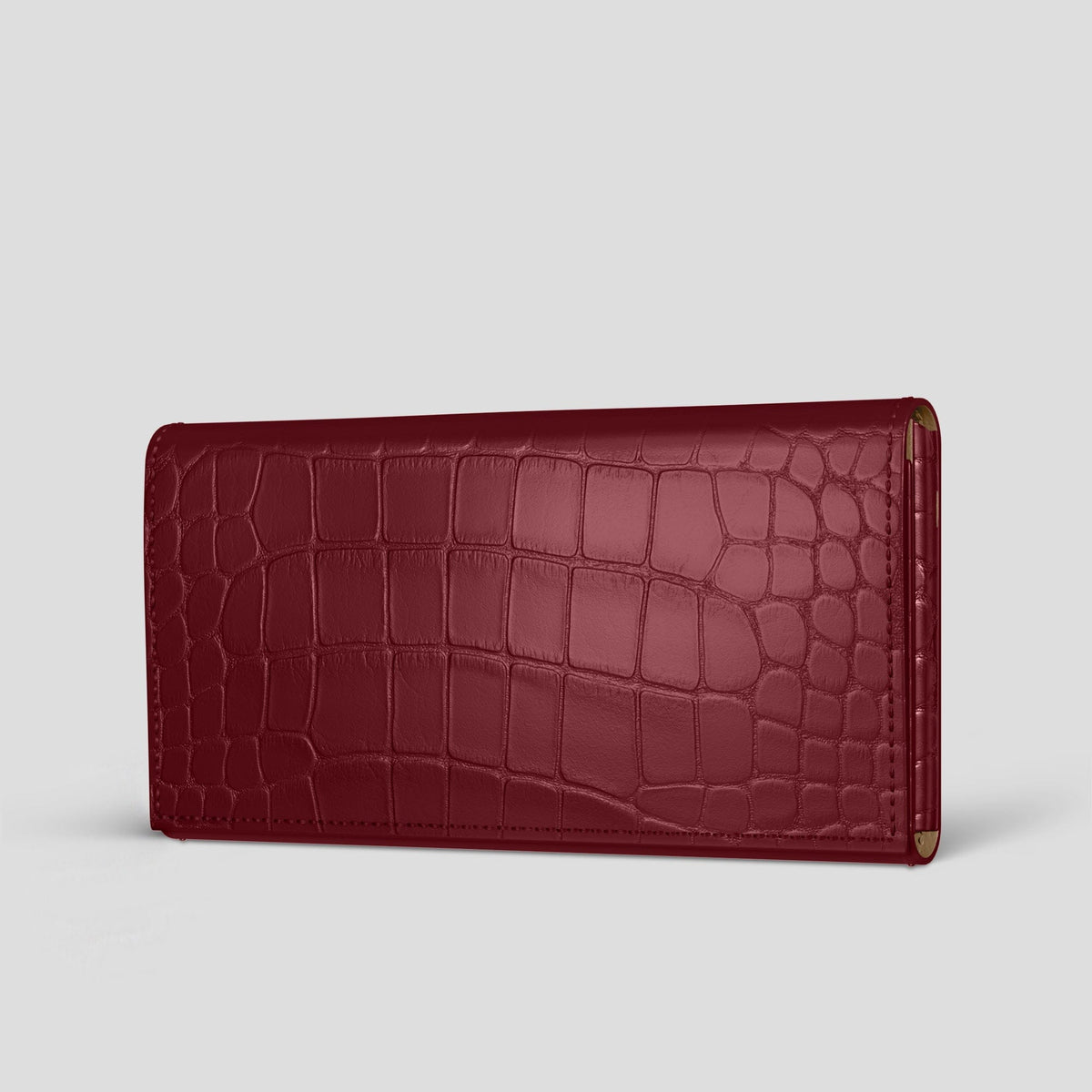 Burgundy iPhone 15 Pro Max Wallet Alligator -1 | Burgundy