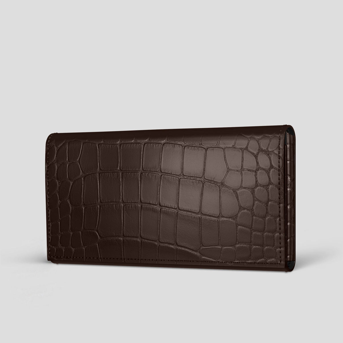 Dark Brown iPhone 15 Pro Max Wallet Alligator -1 | Dark-Brown