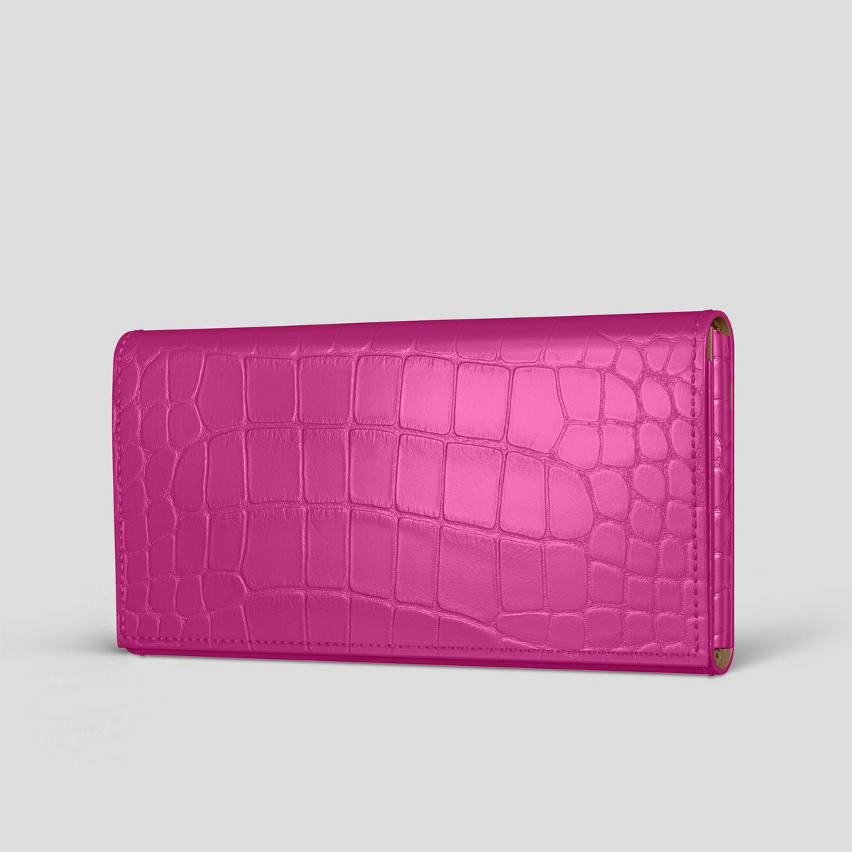 Fuchsia iPhone 15 Pro Max Wallet Alligator -1 | Fuchsia