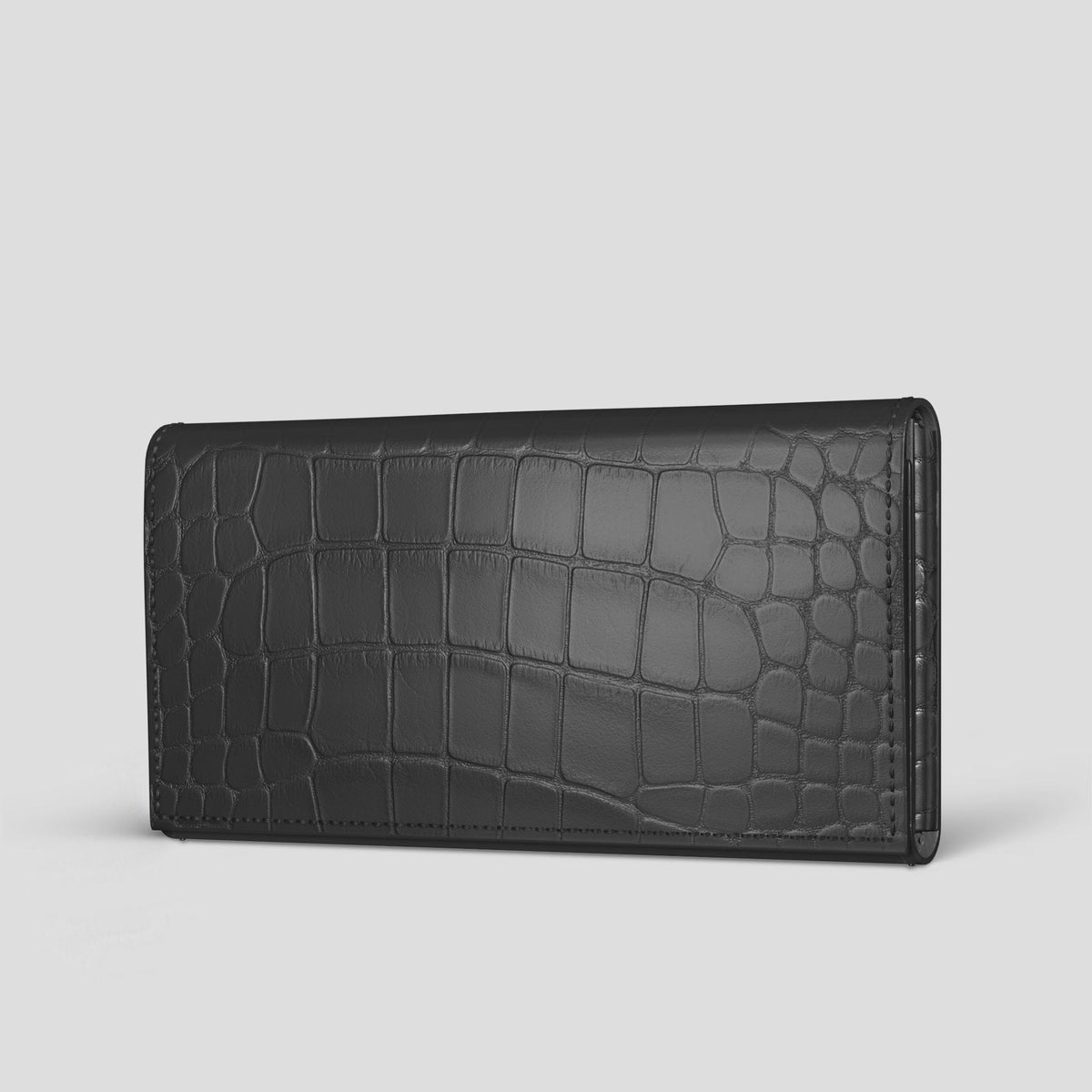 Grey iPhone 15 Pro Max Wallet Alligator -1 | Grey