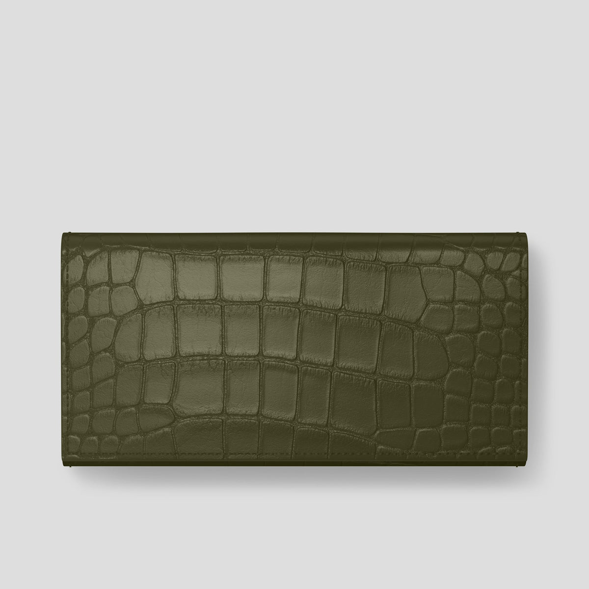 Kaki-Green iPhone 15 Pro Max Wallet Alligator -3 | Kaki-Green