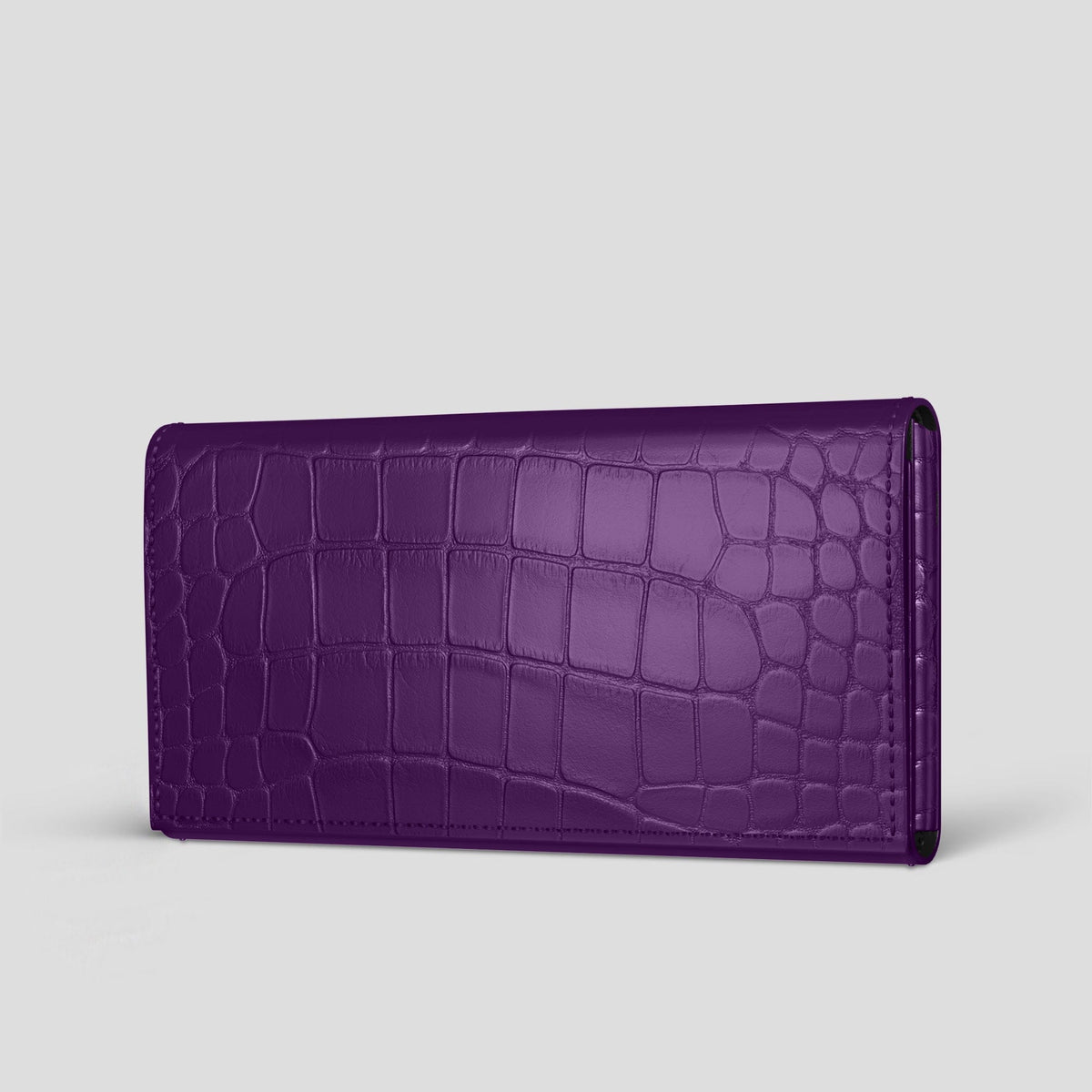 Purple iPhone 15 Pro Max Wallet Alligator -1 | Purple