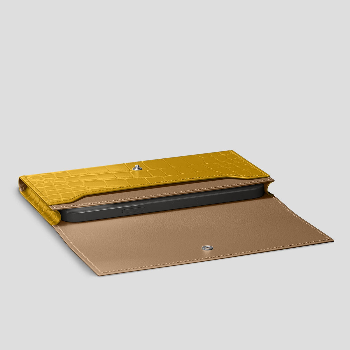 Yellow iPhone 15 Pro Max Wallet Alligator -4 | Yellow