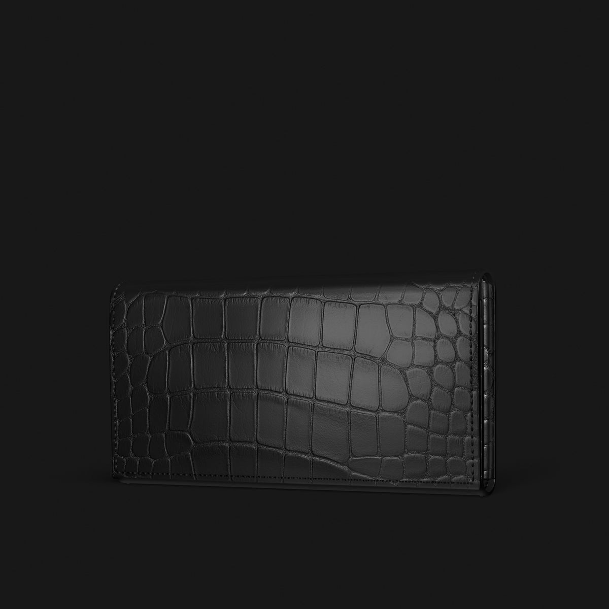 Edition-Black iPhone 16 Pro Wallet Case In Alligator -1 | Edition-Black