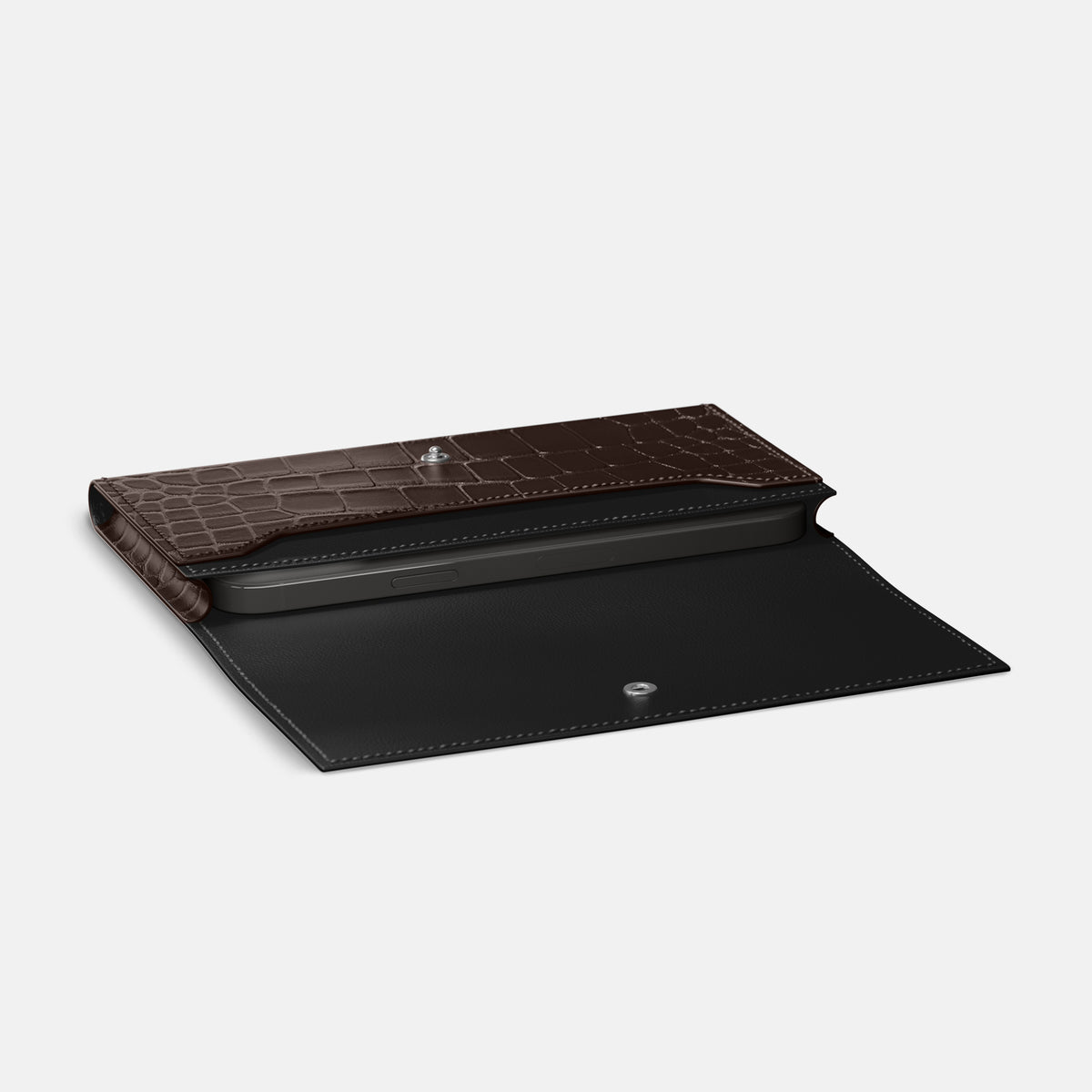 Dark Brown iPhone 16 Pro Wallet Alligator -4 | Dark-Brown