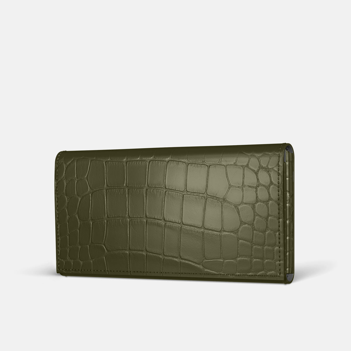 Kaki-Green iPhone 16 Pro Wallet Alligator -1 | Kaki-Green