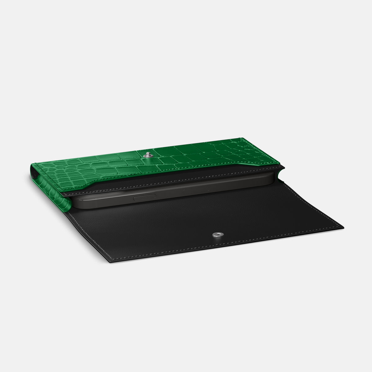 Forest-Green iPhone 15 Pro Max Wallet Alligator -4 | Forest-Green