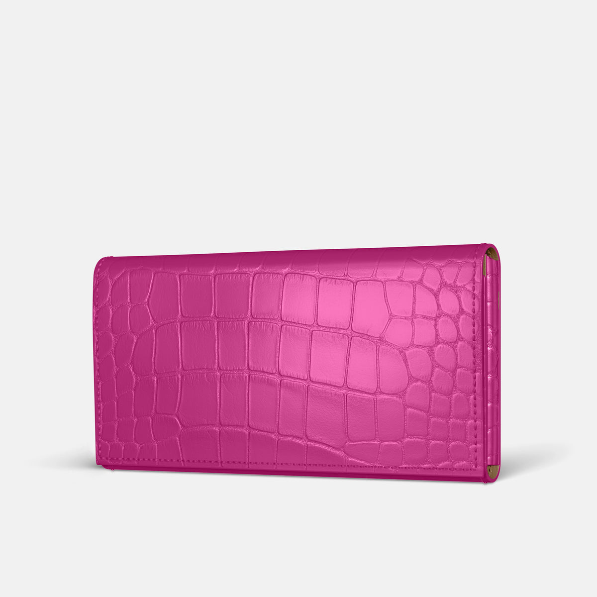 Fuchsia iPhone 16 Pro Max Wallet Alligator -1 | Fuchsia