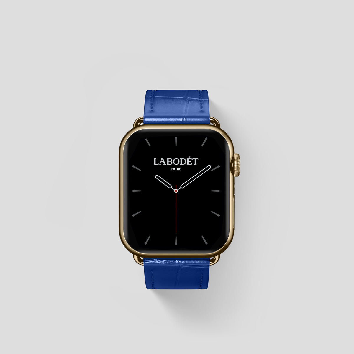 Royal Blue Classic Strap For Apple Watch 42mm In Alligator with Gold Metal -1 | Royal-Blue-Gold