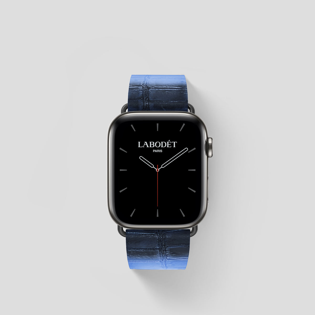 Lavender Apple Watch 42mm Strap Himalayan Crocodile with Black Metal -1 | Lavender-Black