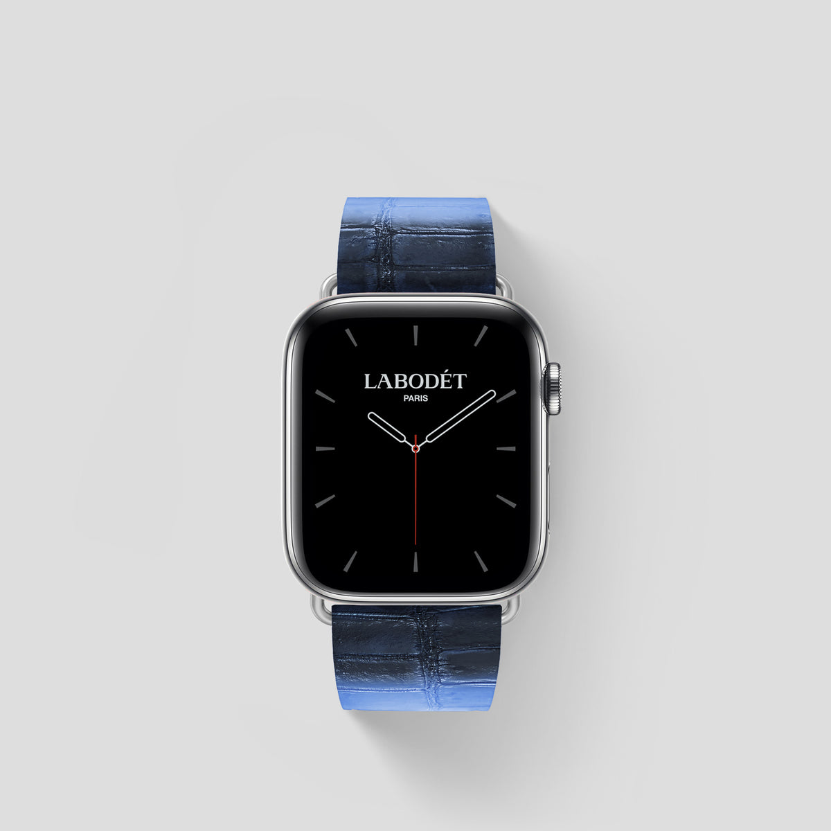 Lavender Apple Watch 42mm Strap Himalayan Crocodile with Steel Metal -1 | Lavender-Steel