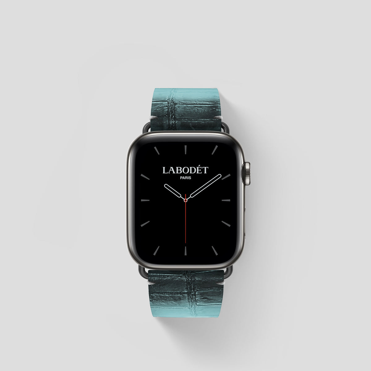 Light-Mint Apple Watch 42mm Strap Himalayan Crocodile with Black Metal -1 | Light-Mint-Black