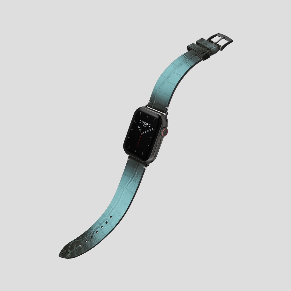 Light-Mint Apple Watch 42mm Strap Himalayan Crocodile with Black Metal -3 | Light-Mint-Black