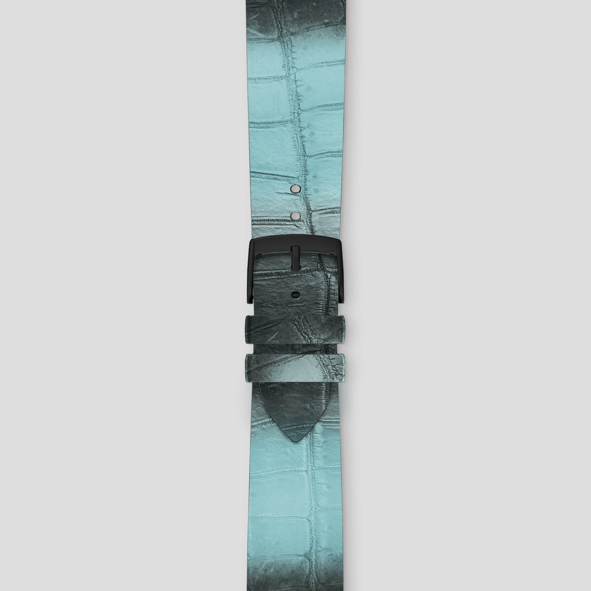 Light-Mint Apple Watch 42mm Strap Himalayan Crocodile with Black Metal -4 | Light-Mint-Black