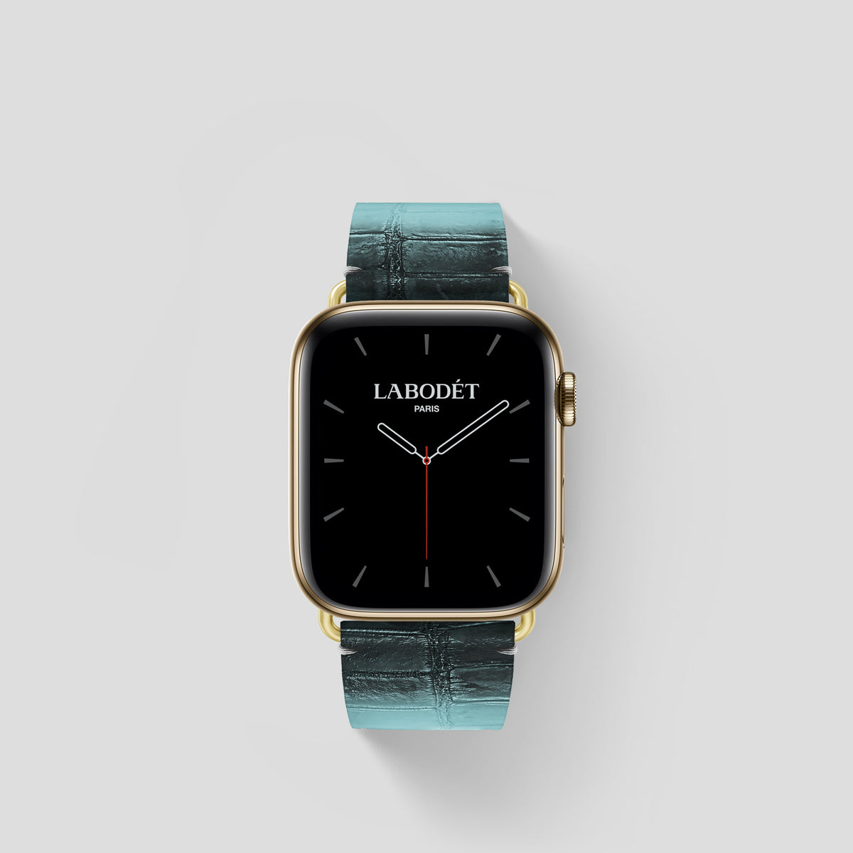 Light-Mint Apple Watch 42mm Strap Himalayan Crocodile with Gold Metal -1 | Light-Mint-Gold