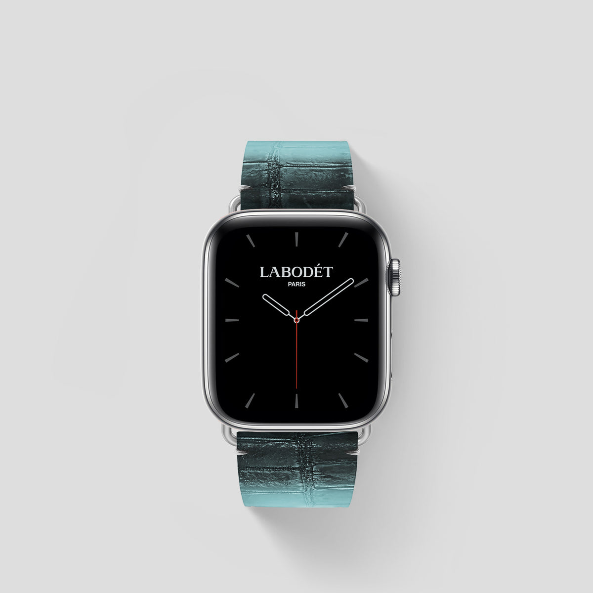 Light-Mint Apple Watch 42mm Strap Himalayan Crocodile with Steel Metal -1 | Light-Mint-Steel