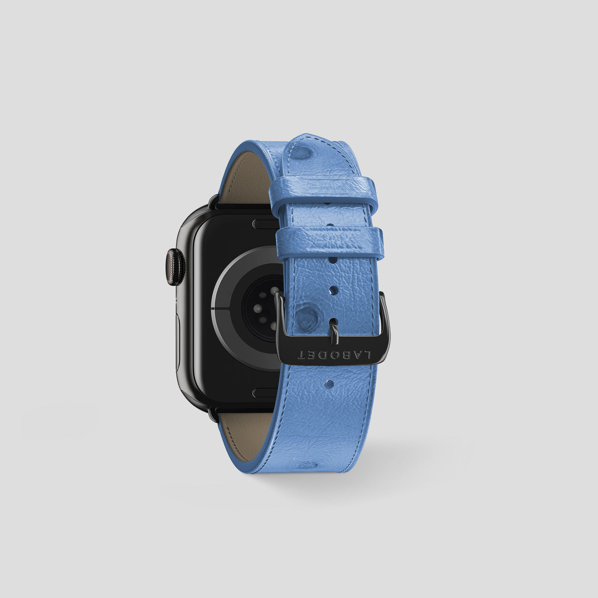 Blue-Jeans Apple Watch 42mm Classic Strap Ostrich with Black Metal -2 | Blue-Jeans-Black