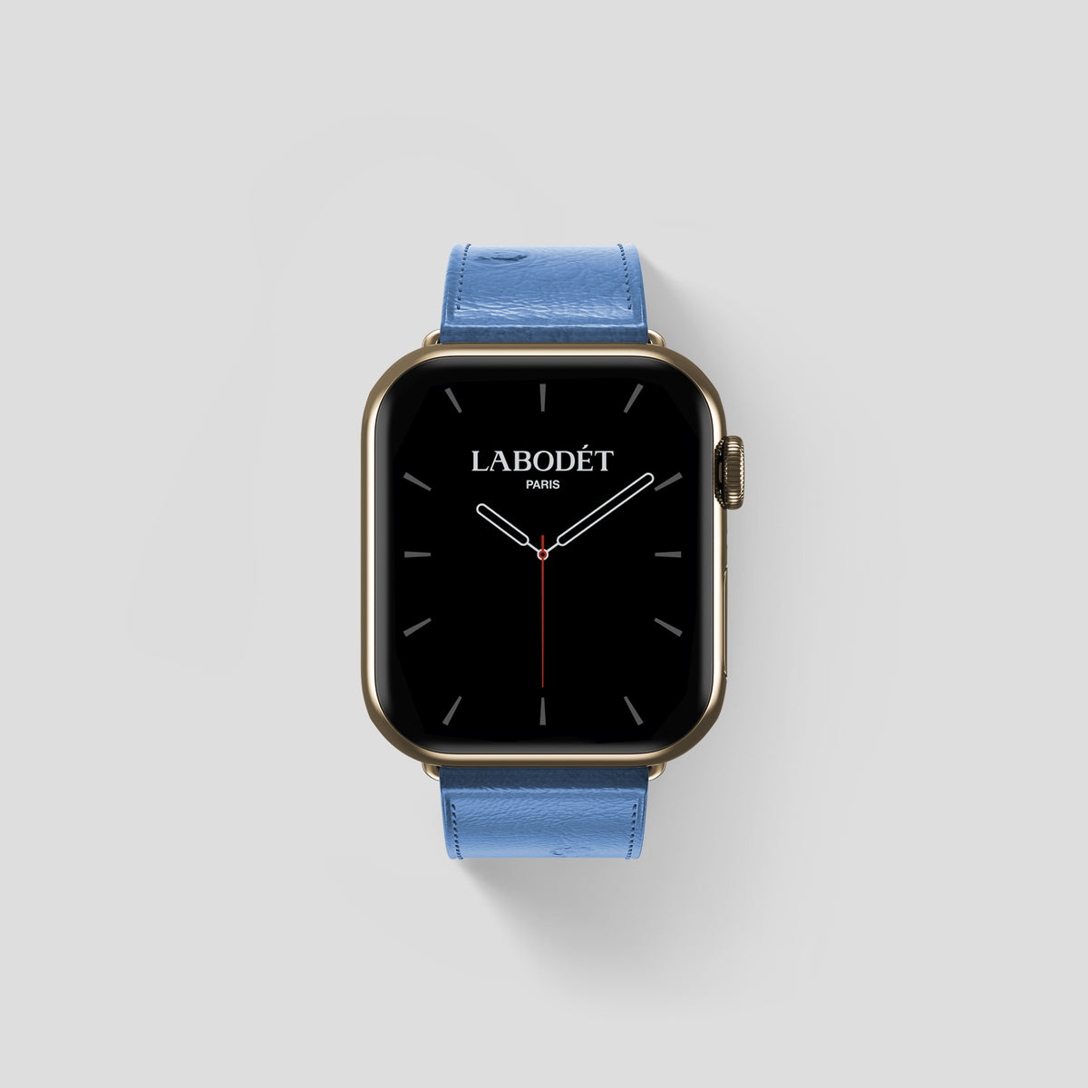 Blue-Jeans Apple Watch 42mm Classic Strap Ostrich with Gold Metal -1 | Blue-Jeans-Gold
