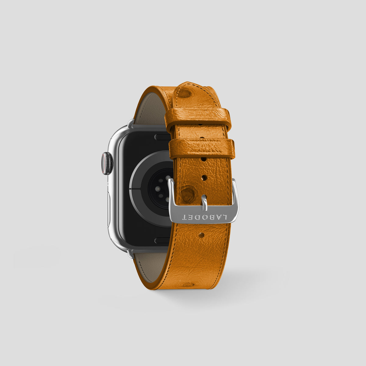 Chestnut Apple Watch 42mm Classic Strap Ostrich with Steel Metal -2 | Chestnut-Steel