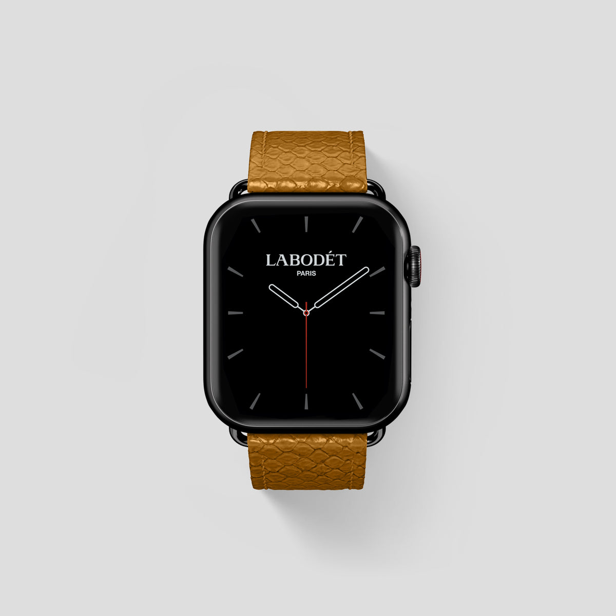 Honey Apple Watch 42mm Classic Strap In Python with Black Metal -1 | Honey-Black