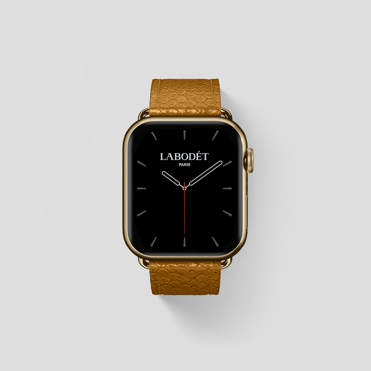 Honey Apple Watch 42mm Classic Strap In Python with Gold Metal -1 | Honey-Gold
