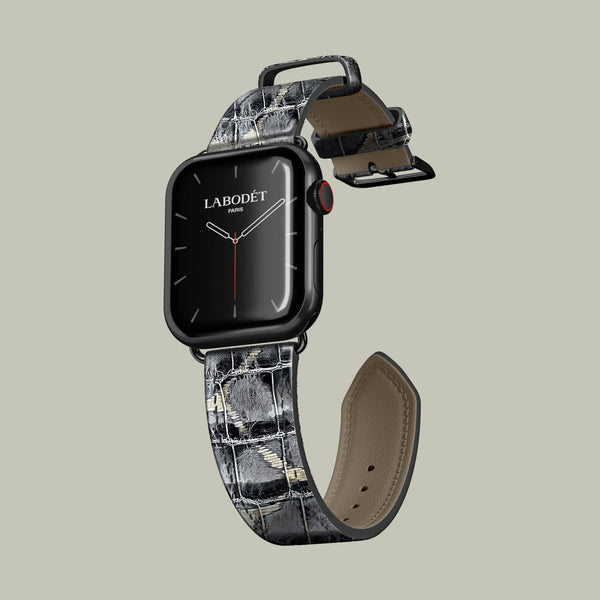 Classic Strap 1/1 Storm Grey For Apple Watch 41mm In Alligator