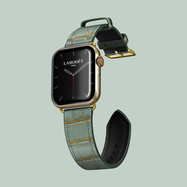 Classic Strap Bayou Green For Apple Watch 45mm In Alligator