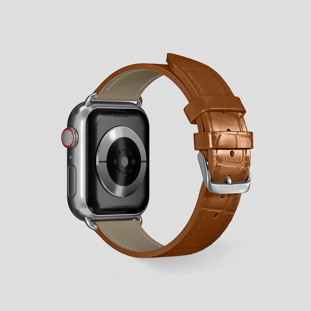 Honey Classic Strap For Apple Watch 46mm In Alligator with Steel Metal -2 | Honey-Steel