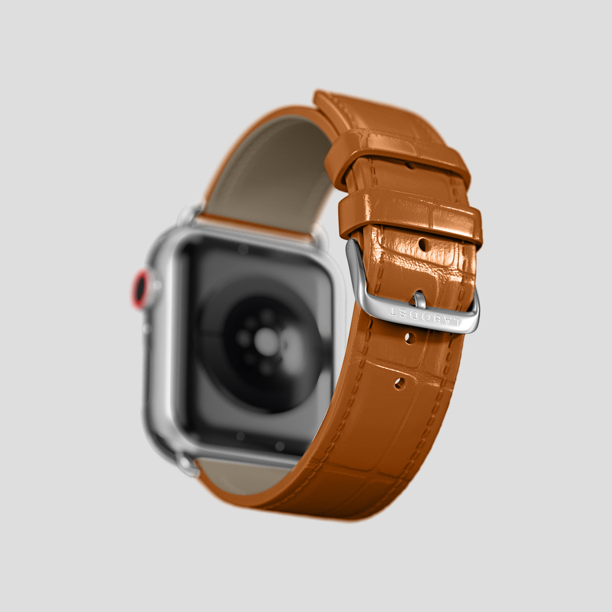 Honey Classic Strap For Apple Watch 46mm In Alligator with Steel Metal -4 | Honey-Steel