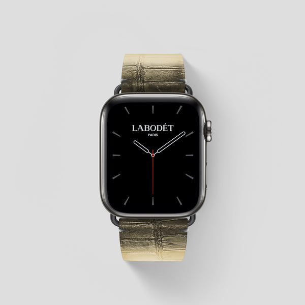 Classic Strap For Apple Watch 46mm In Himalayan Crocodile