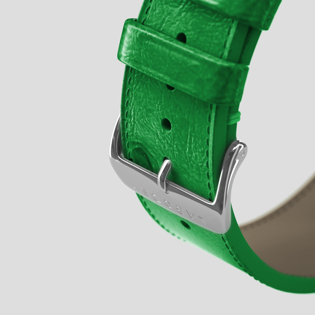 Kentucky Green Apple Watch 46mm Classic Strap Ostrich with Steel Metal -7 | Kentucky-Green-Steel