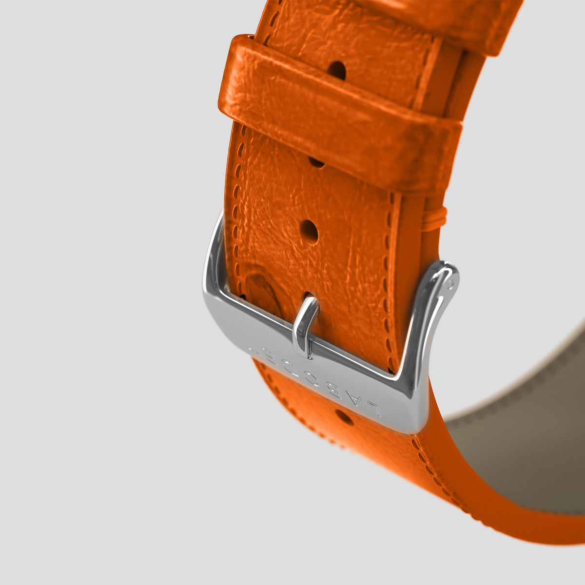Medium-Brown Apple Watch 46mm Classic Strap Ostrich with Steel Metal -7 | Medium-Brown-Steel
