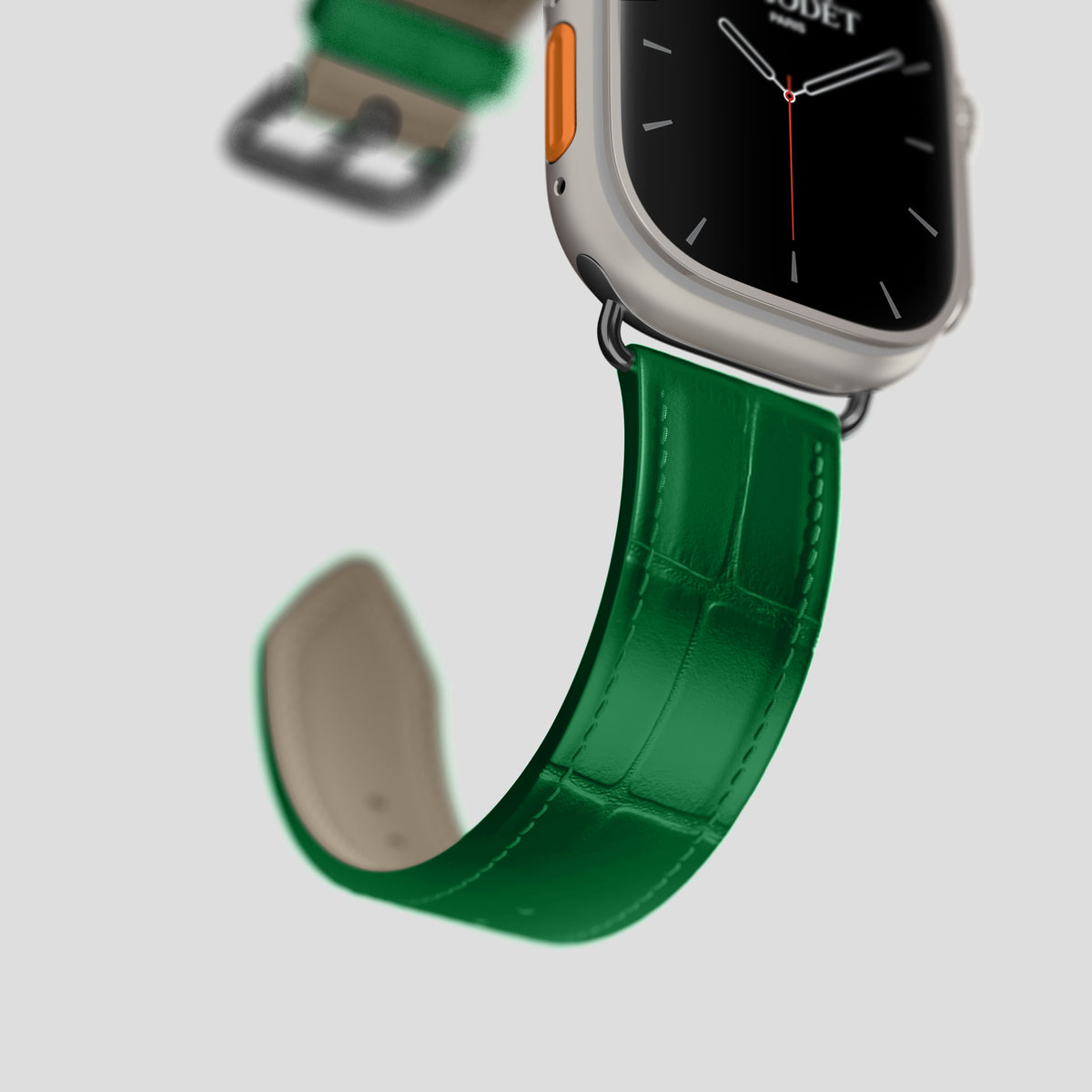 Forest-Green Classic Strap Ultra In Alligator with Black Metal -5 | Forest-Green-Black