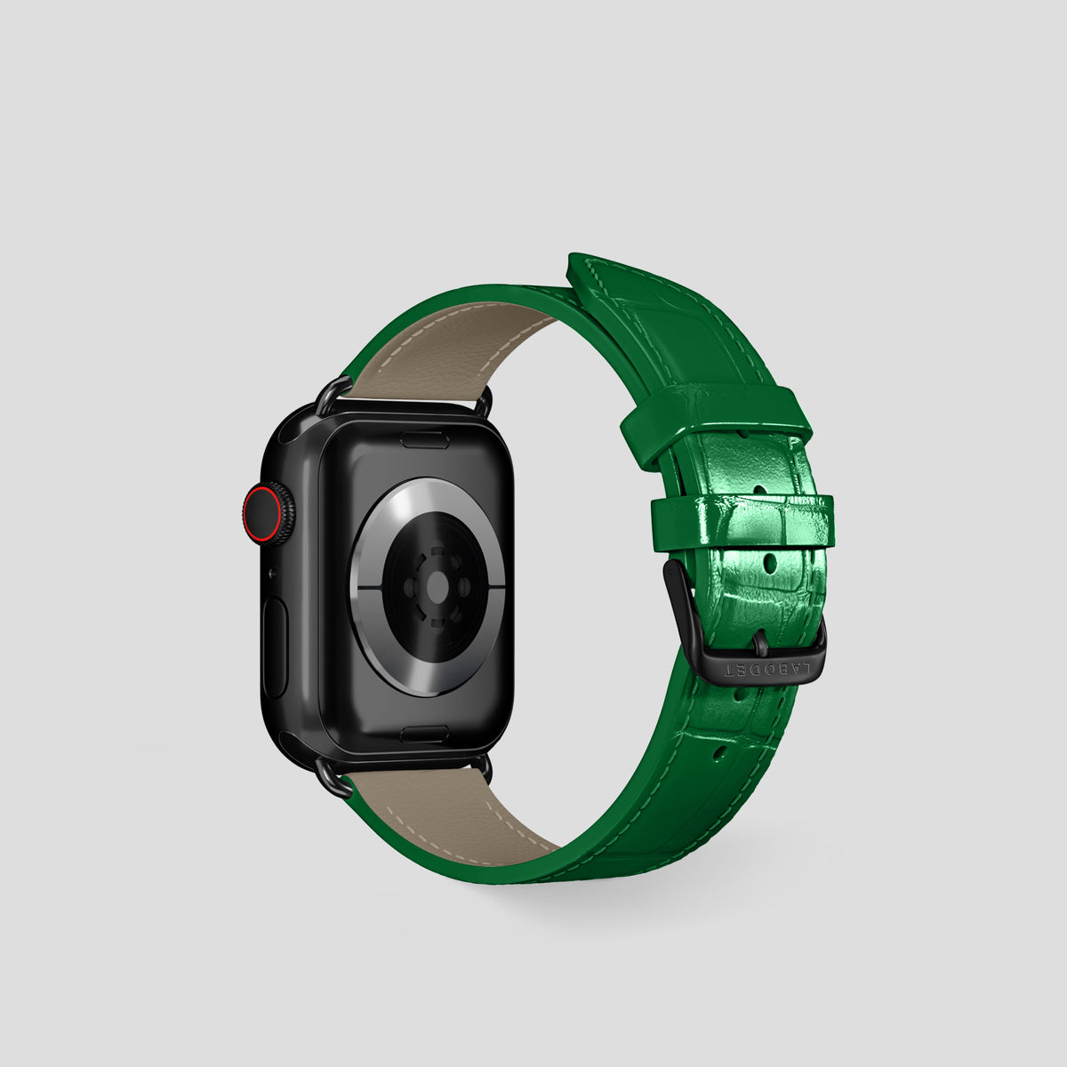 Forest-Green Classic Strap For Apple Watch 42mm In Alligator with Black Metal -3 | Forest-Green-Black