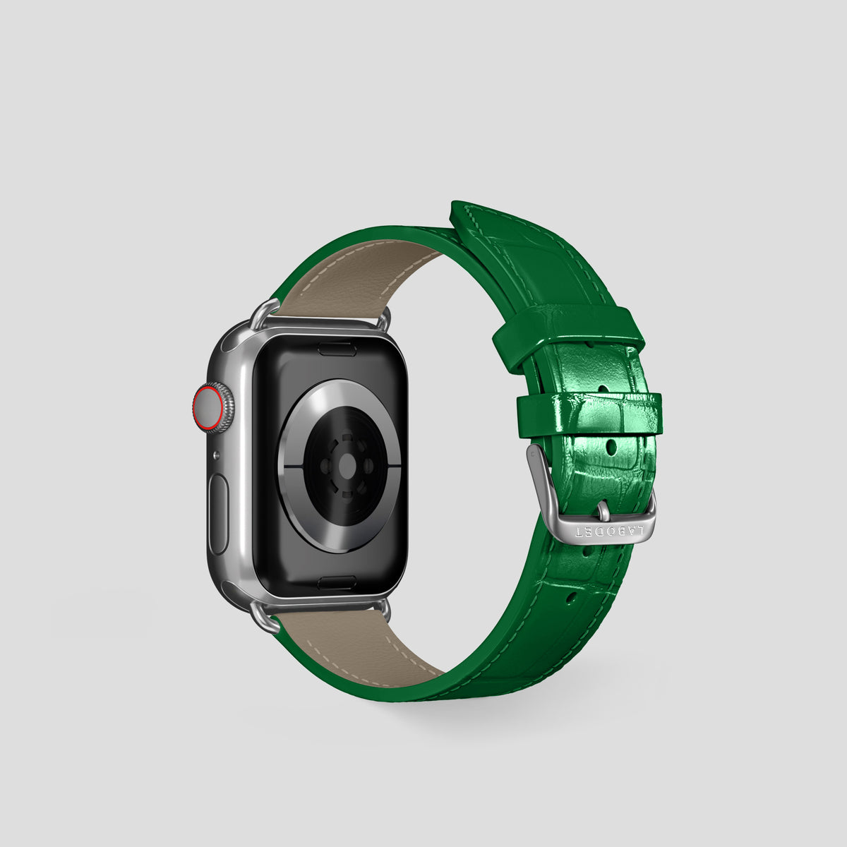 Forest-Green Classic Strap For Apple Watch 42mm In Alligator with Steel Metal -3 | Forest-Green-Steel
