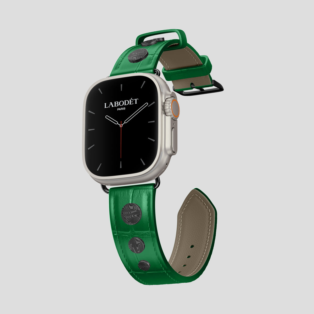 Forest-Green Classic Strap Ultra In Alligator with Black Metal -1 | Forest-Green-Black