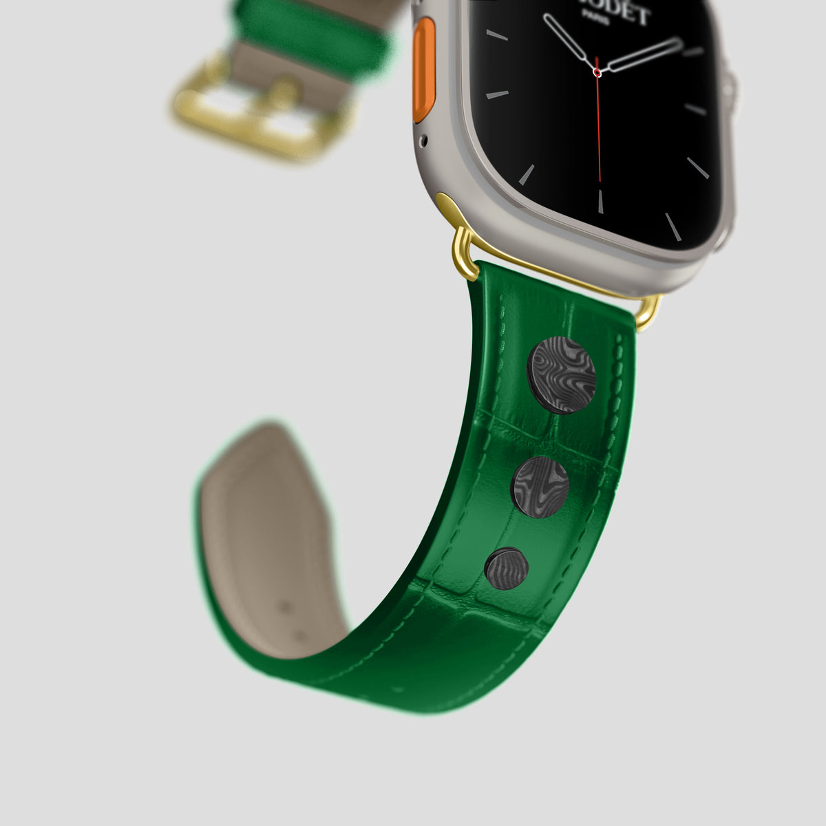 Forest-Green Classic Strap Ultra In Alligator with Gold Metal -4 | Forest-Green-Gold