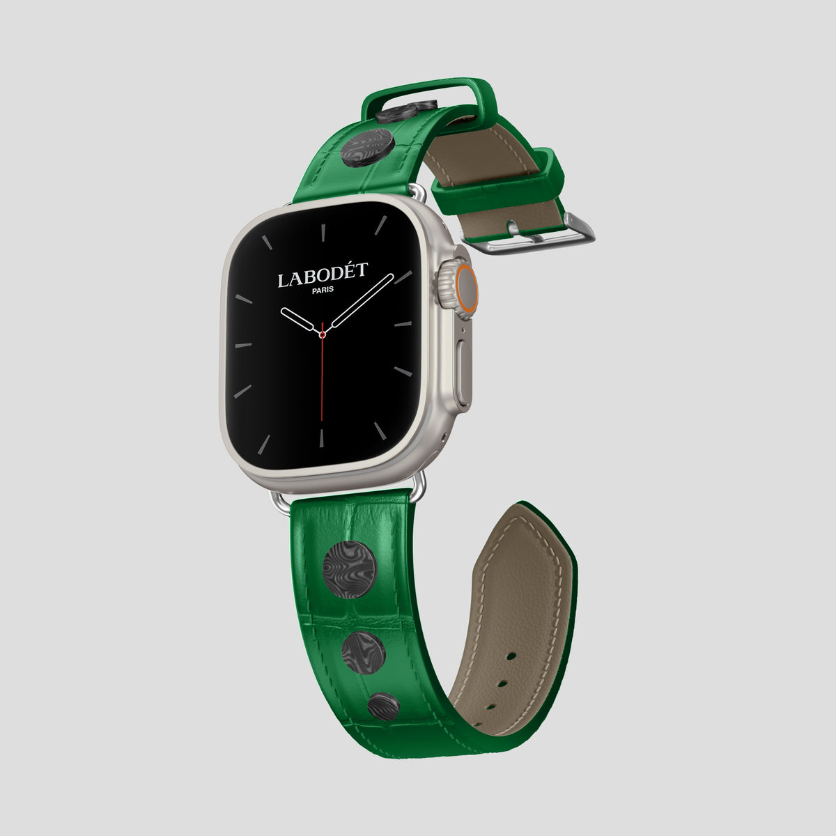 Forest-Green Classic Strap Ultra In Alligator with Steel Metal -1 | Forest-Green-Steel