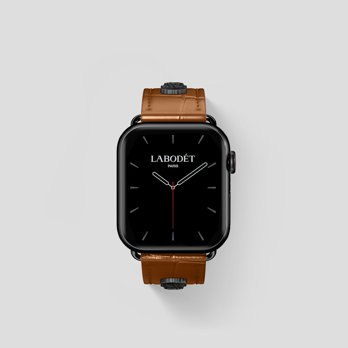 Honey Classic Strap For Apple Watch 42mm In Alligator with Black Metal -2 | Honey-Black