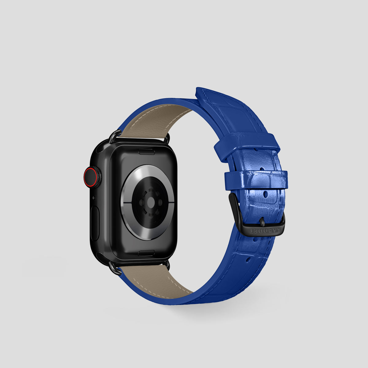 Royal Blue Classic Strap For Apple Watch 42mm In Alligator with Black Metal -3 | Royal-Blue-Black