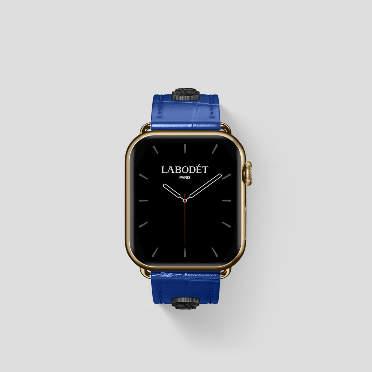 Royal Blue Classic Strap For Apple Watch 42mm In Alligator with Gold Metal -2 | Royal-Blue-Gold