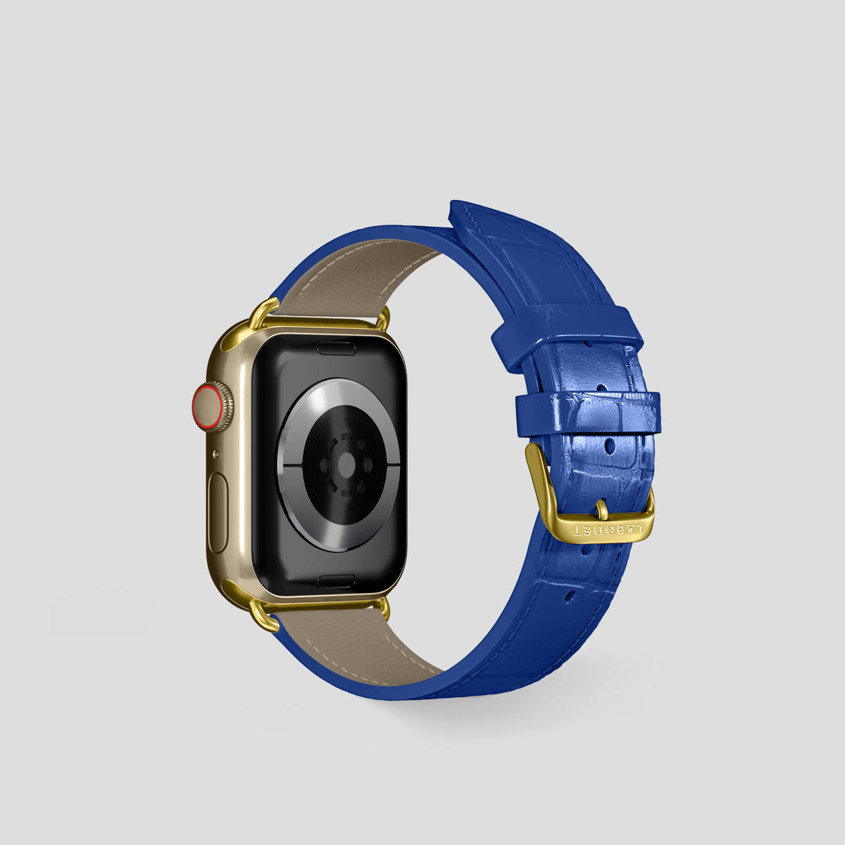 Royal Blue Classic Strap For Apple Watch 42mm In Alligator with Gold Metal -3 | Royal-Blue-Gold
