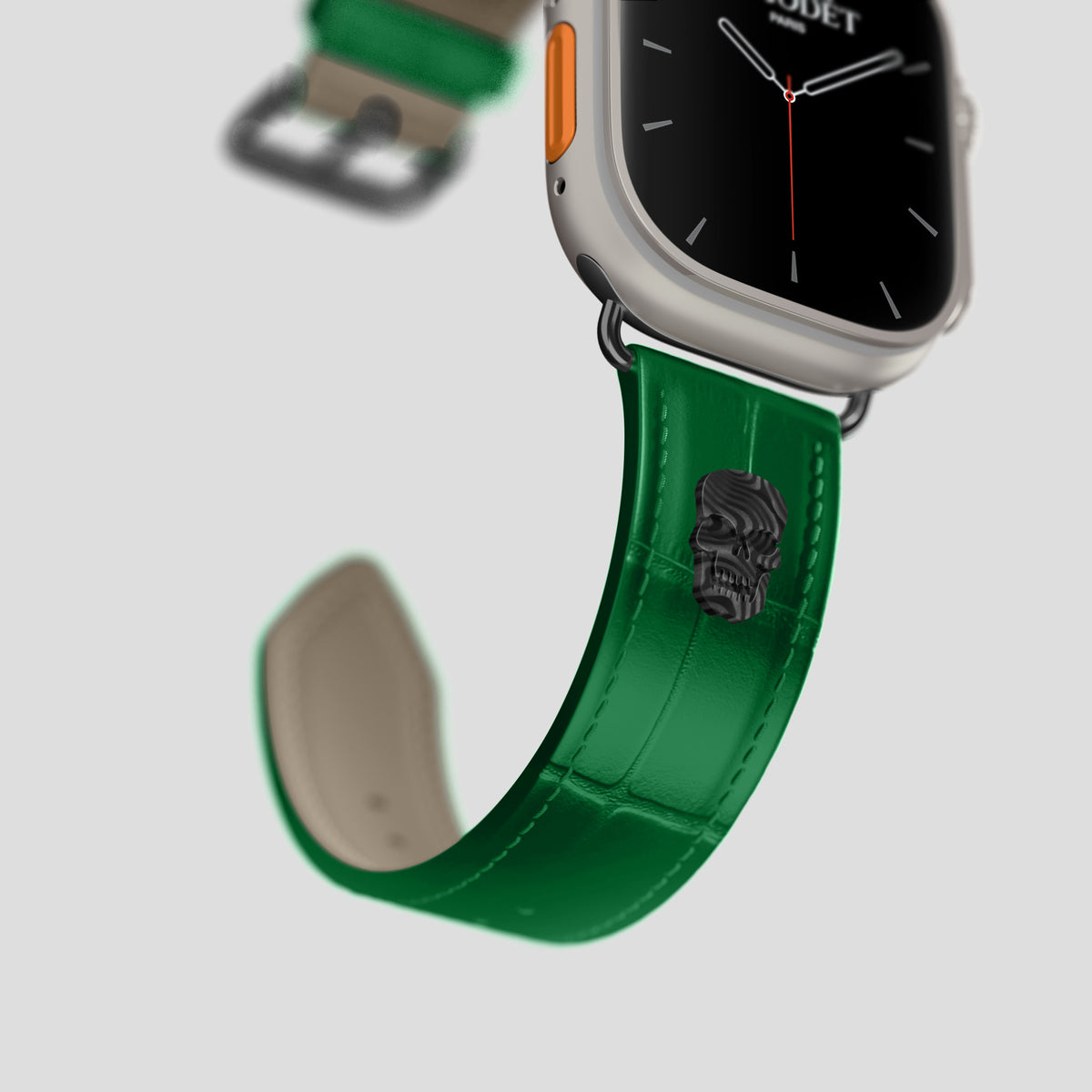 Forest-Green Classic Strap Ultra In Alligator with Black Metal -4 | Forest-Green-Black